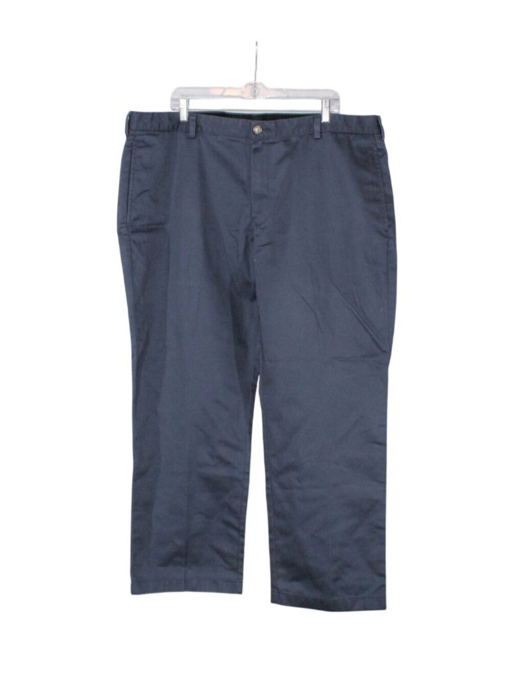 LL Bean Navy Wrinkle Free Double L Chinos Natural Fit Plain Front 42x29
